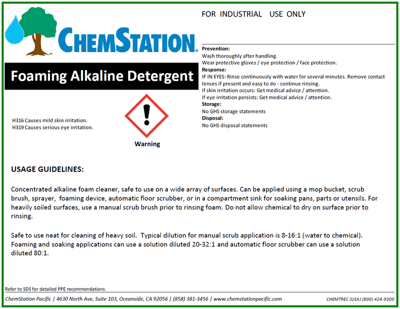 Foaming Alkaline Detergent